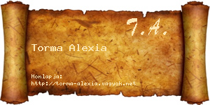 Torma Alexia névjegykártya